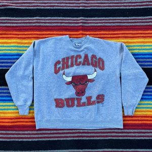 Vintage 90's Chicago Bulls Gray Sweatshirt Crewneck Lee Sport USA Made Mens XL